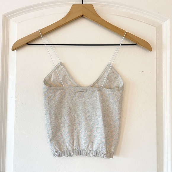 FREE PEOPLE Intimately Rainbow Sparkle Cropped Seamless Brami NEW - Picture 5 of 7